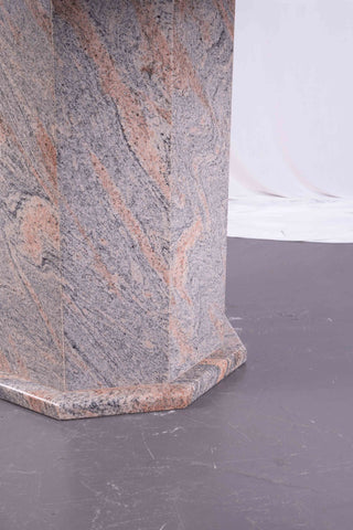 Close up image of the marble table base