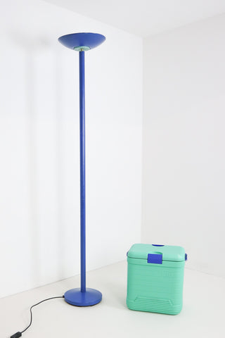 1980's Postmodern Uplighter - Blue and Mint