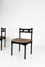 Four Brutalist Style Dining Chairs