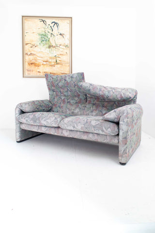 Floral Cord Maralunga Sofa by Magistretti for Cassina