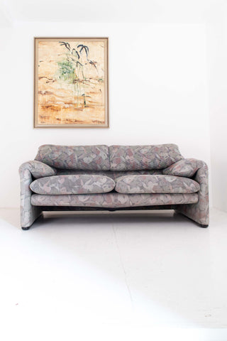Floral Cord Maralunga Sofa by Magistretti for Cassina