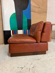 Saporiti Cognac Leather Chair