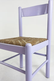 Vintage Italian Chair in Lilac and String