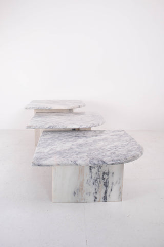 Marble Nesting Trio - Carrara Stone