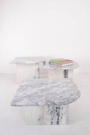 Marble Nesting Trio - Carrara Stone