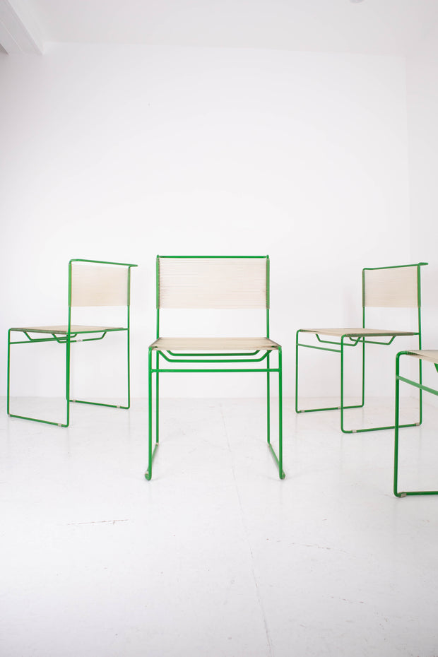 Green Spaghetti Chairs by Belotti for Fly Line
