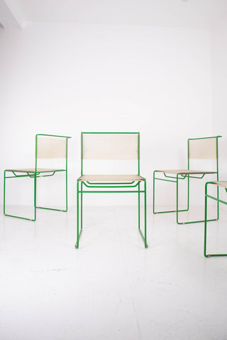 Green Spaghetti Chairs by Belotti for Fly Line
