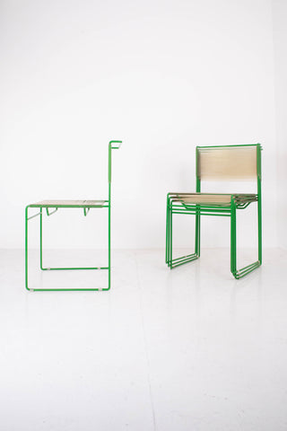 Green Spaghetti Chairs by Belotti for Fly Line