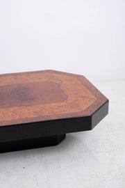 Large, Italian Burl Wood Coffee Table