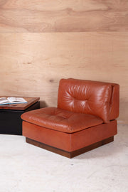 Saporiti Cognac Leather Chair