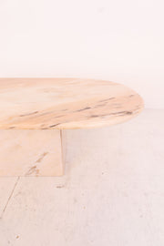 Oval Marble Coffee Table - Pink