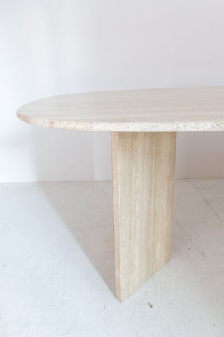 Oval Travertine Dining Table