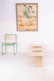 Square Travertine Coffee Table Set