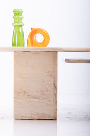 Marble Nesting Tables - Cream/Oat/Browns/Rust