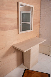 Travertine Console and Mirror