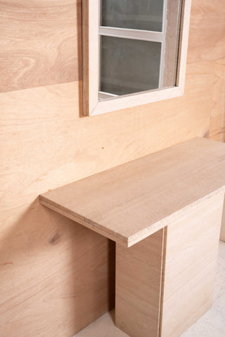 Travertine Console and Mirror