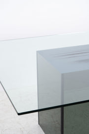 Glass and Mirror Dining Table by Lella and Massimo Vignelli