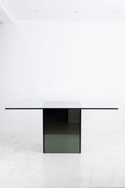 Glass and Mirror Dining Table by Lella and Massimo Vignelli