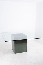 Glass and Mirror Dining Table by Lella and Massimo Vignelli