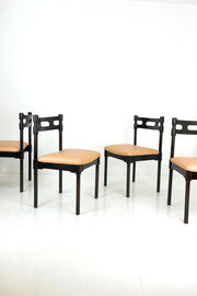 Four Brutalist Style Dining Chairs