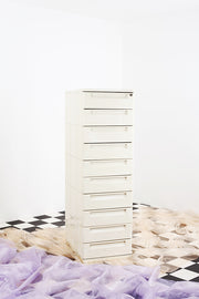 Lockable White Filing Cabinet