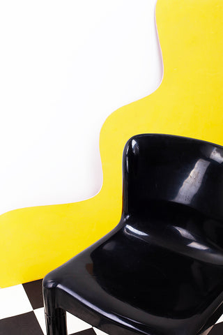 Italian accent chair Kartell vintage black