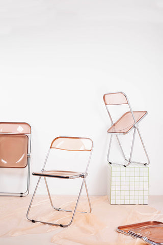 Vintage pink Plia chairs