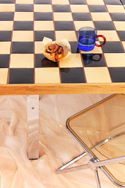 Chequered dining table vintage