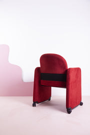 Vintage suede Piretti office chair
