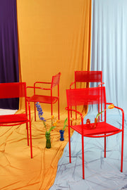 Spaghetti Stacking Chairs by Alias - Red