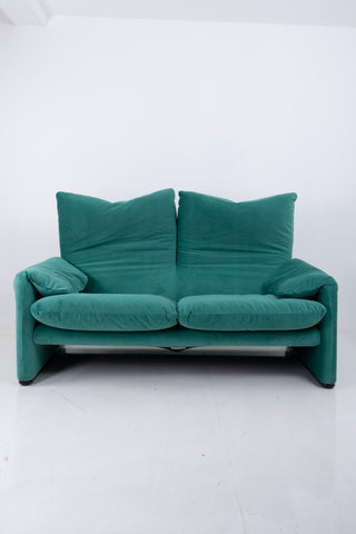 Maralunga Sofa by Magistretti for Cassina - Spearmint Velvet