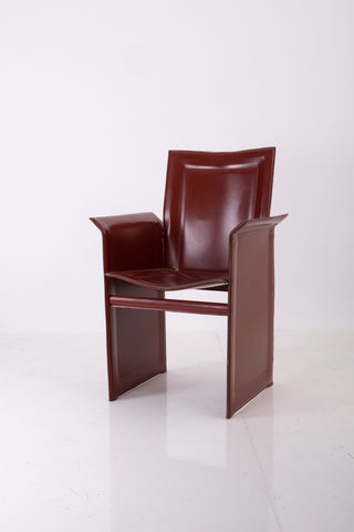 Tito Agnoli Korium Leather Armchair for Matteo Grassi