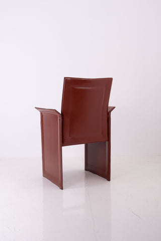 Tito Agnoli Korium Leather Armchair for Matteo Grassi