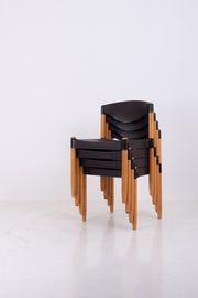 'Strax' Stacking Chairs by Hartmut Lohmeyer for Casala