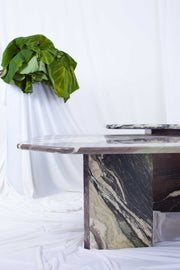 Marble Nesting Tables - Charcoal/Cream/Taupe
