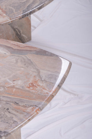 Detailed shot of marble table edge