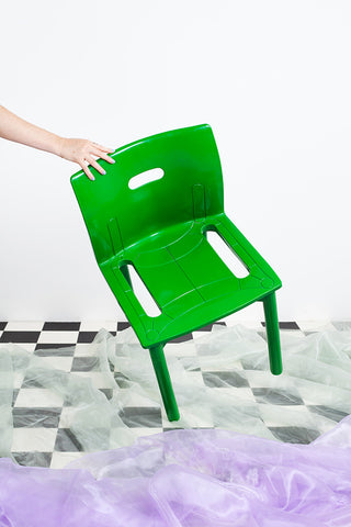 Kartell 4870 chair retro green