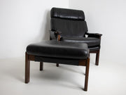 Danish Modern lounge chair with footstool