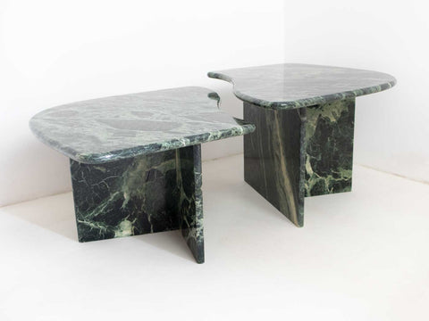 Nesting coffee tables in marble