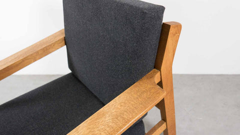 Solid oak armchair