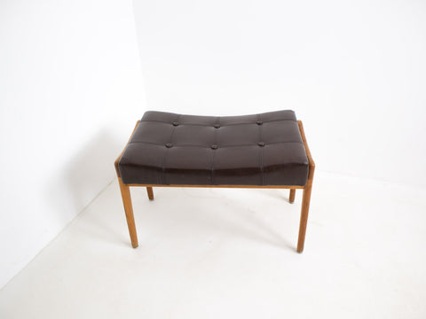 Leather footstool