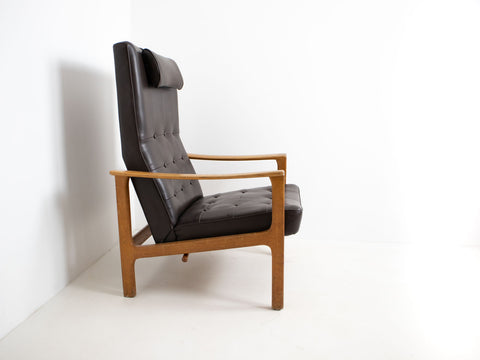 MCM Broderna Anderssons armchair with footstool