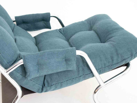 chrome mid century armchair