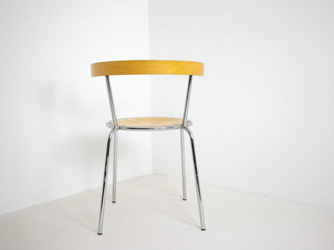 Chrome and bentwood chairs
