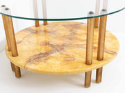 Retro marble-effect coffee table