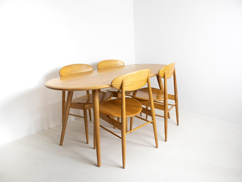 Ercol-style table and chairs