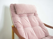Pink velvet MCM chair