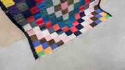 Kilim rug with square pattern