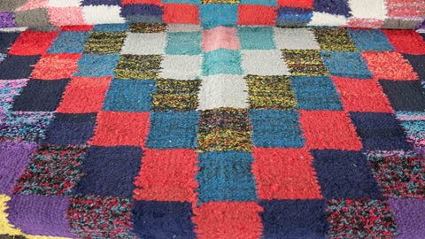 MCM rug with square pattern