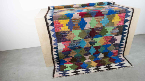 Handwoven colourful Kilim rug